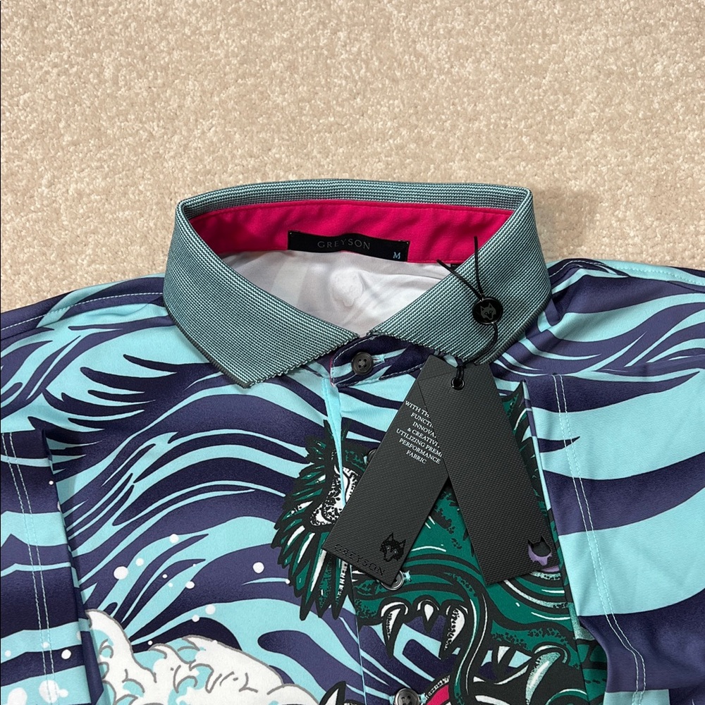 Greyson Men's Performance Polo Shirt, Funky Fun Innovative Great Utility Fabric‎